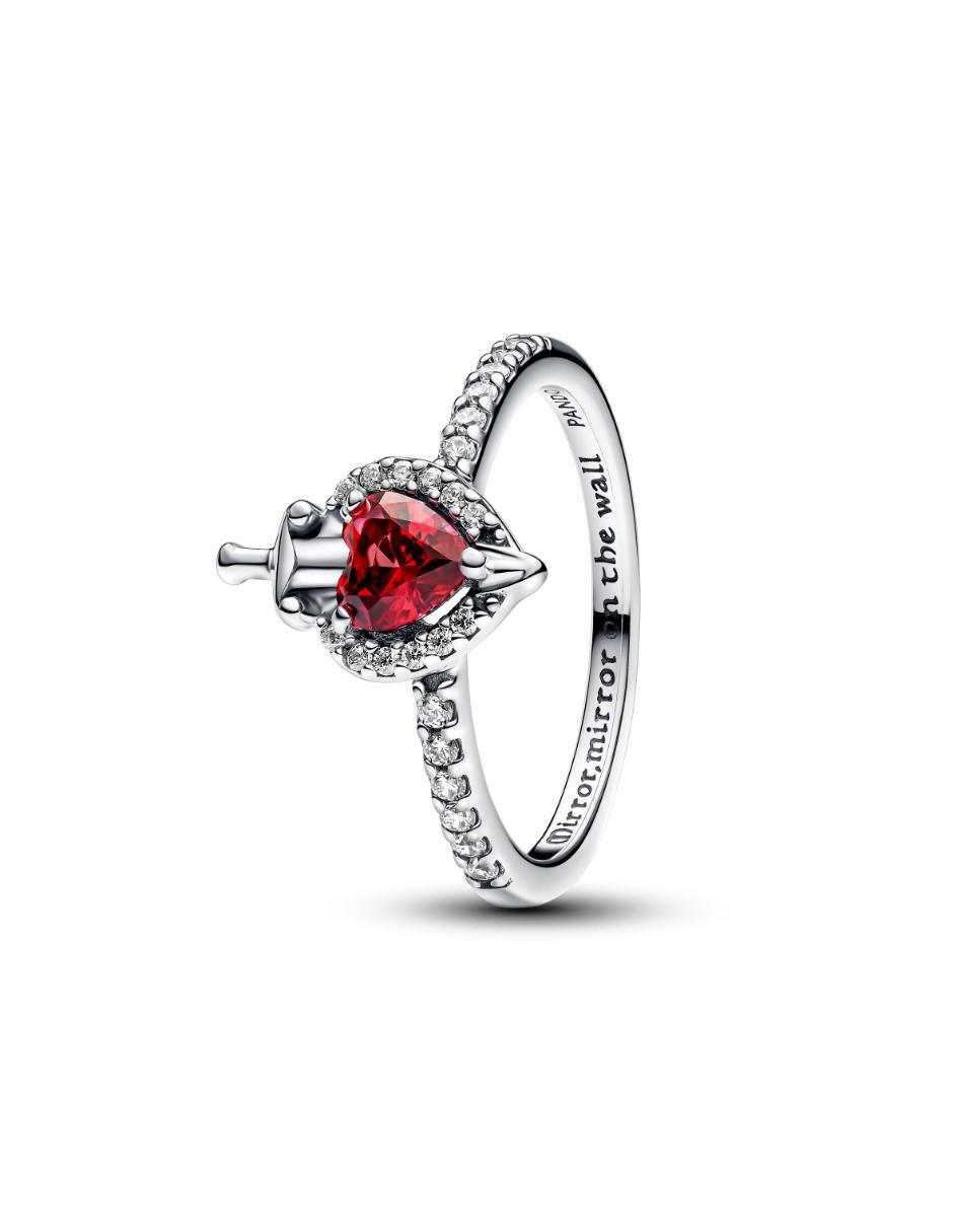 Anillo de corazón Disney x Disney de plata cristal brillante 2