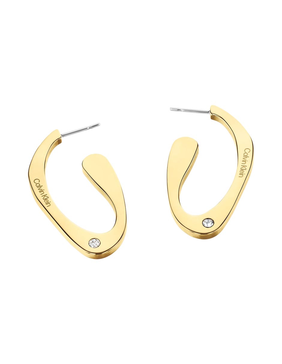 Aretes de aro con acabado brillante 2