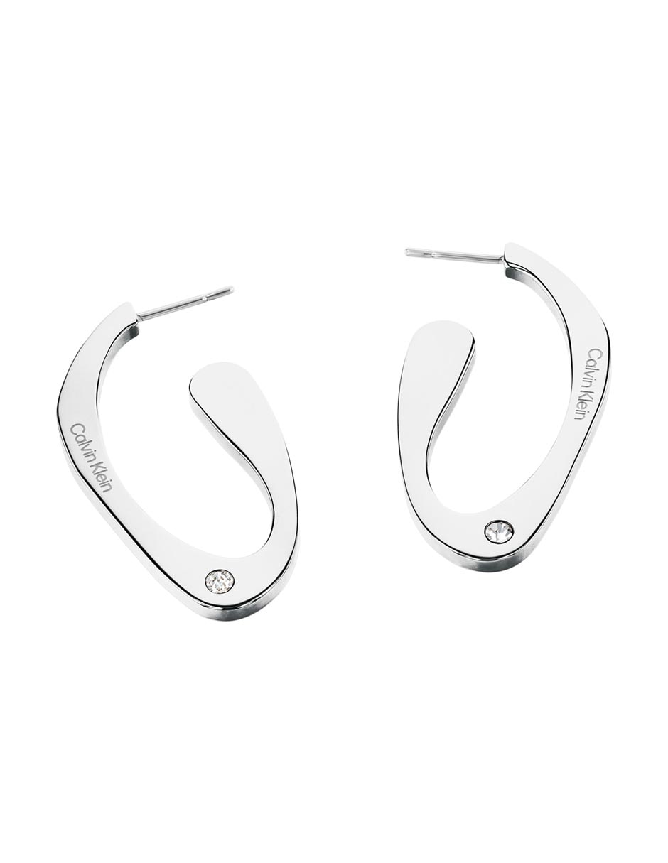Aretes de aro con acabado brillante 2