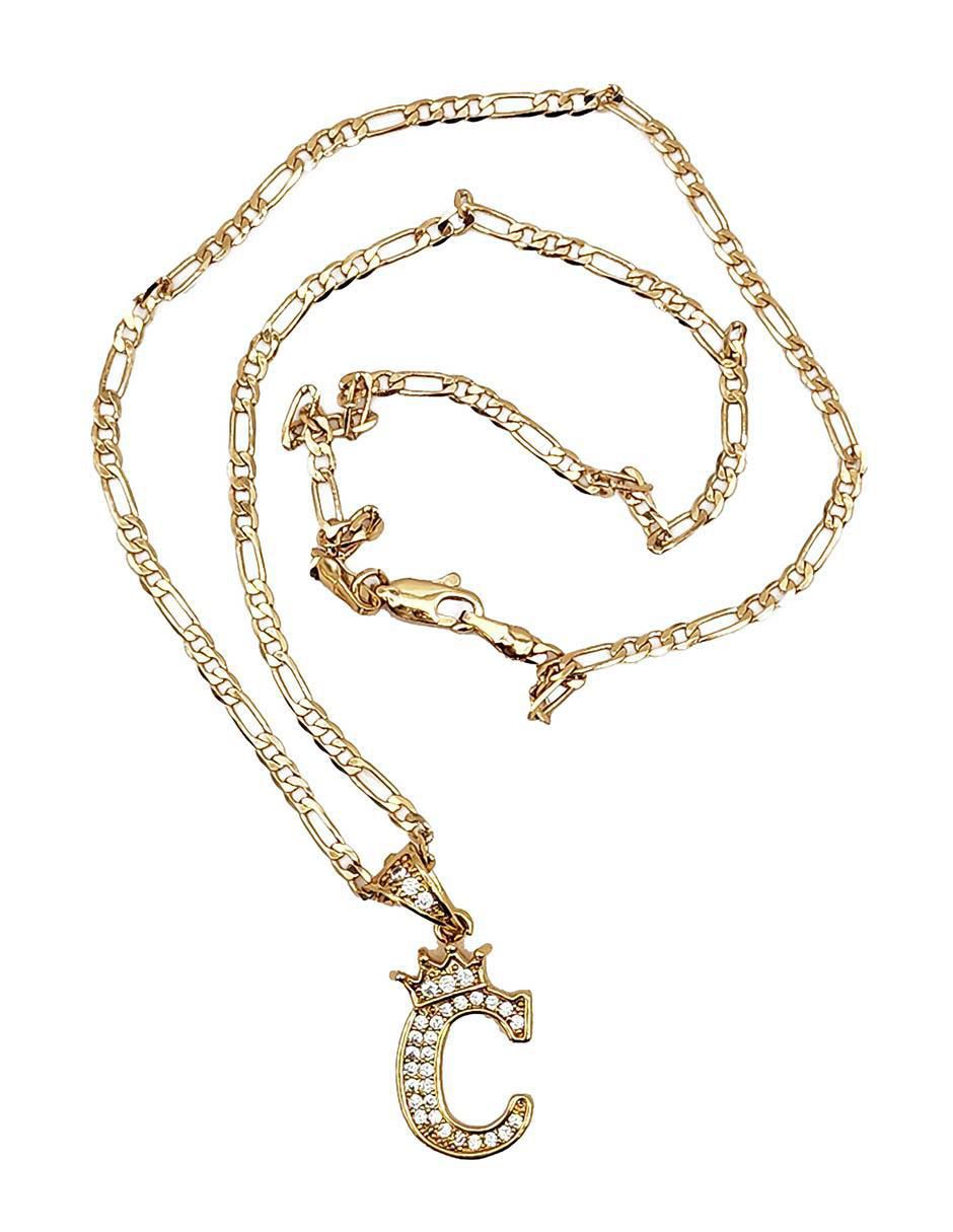 Collar con dije letra c Letras de oro laminado 10 K 3