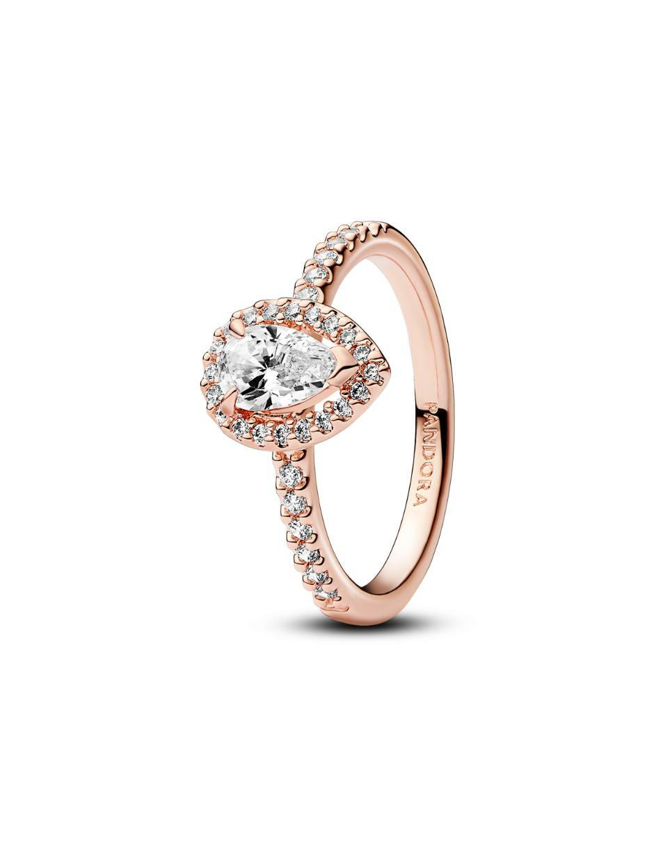 Anillo Timeless de plata P 925 zirconia cúbica con acabado baño de oro rosa