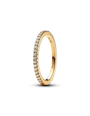 Anillo Timeless de plata P 925 zirconia cúbica con acabado baño de oro
