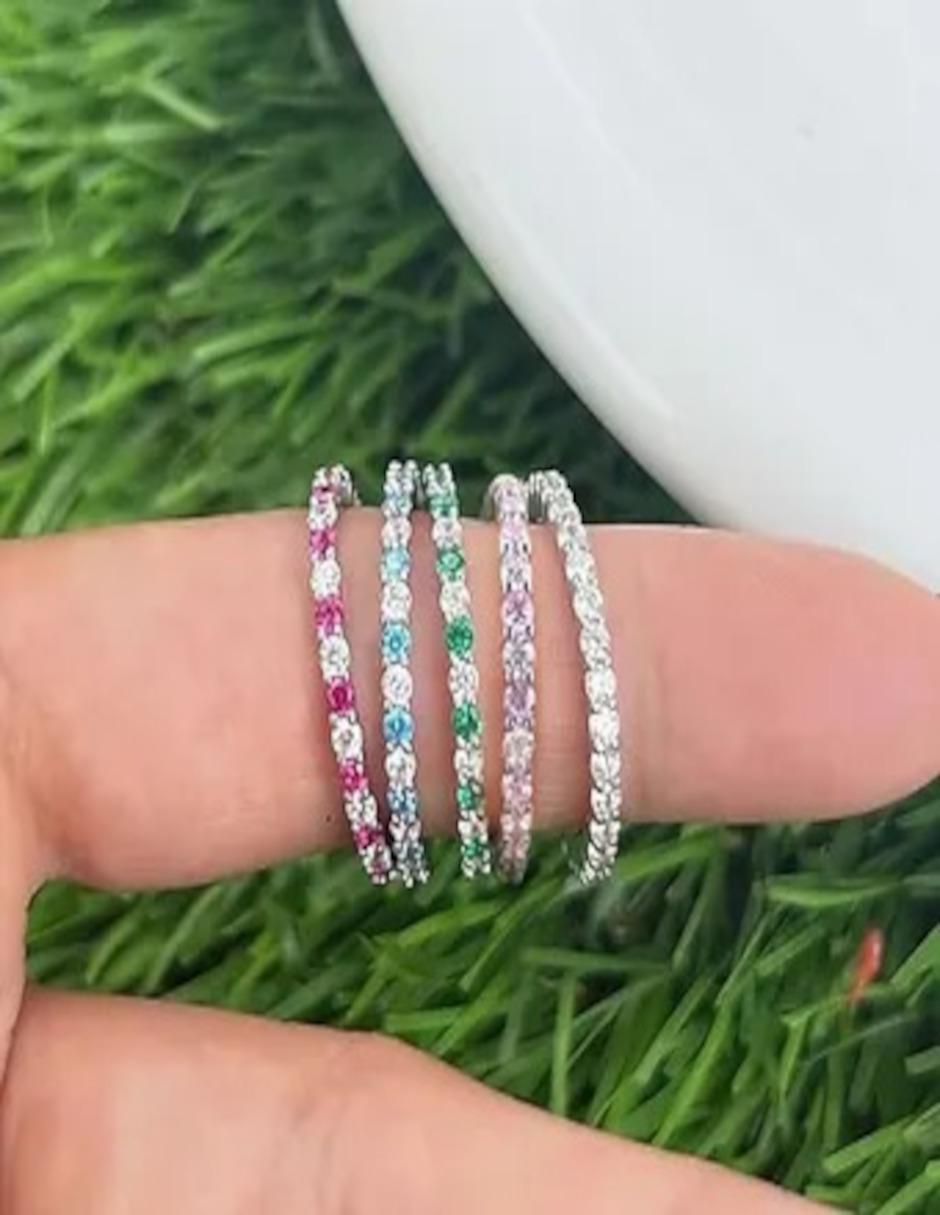 Anillo P 925 de plata rubí brillante