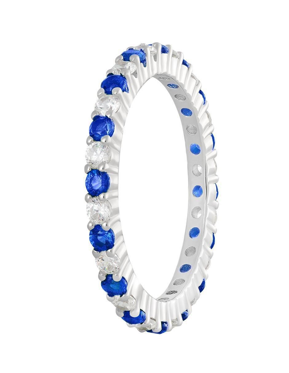 Anillo P 925 de plata zafiro brillante