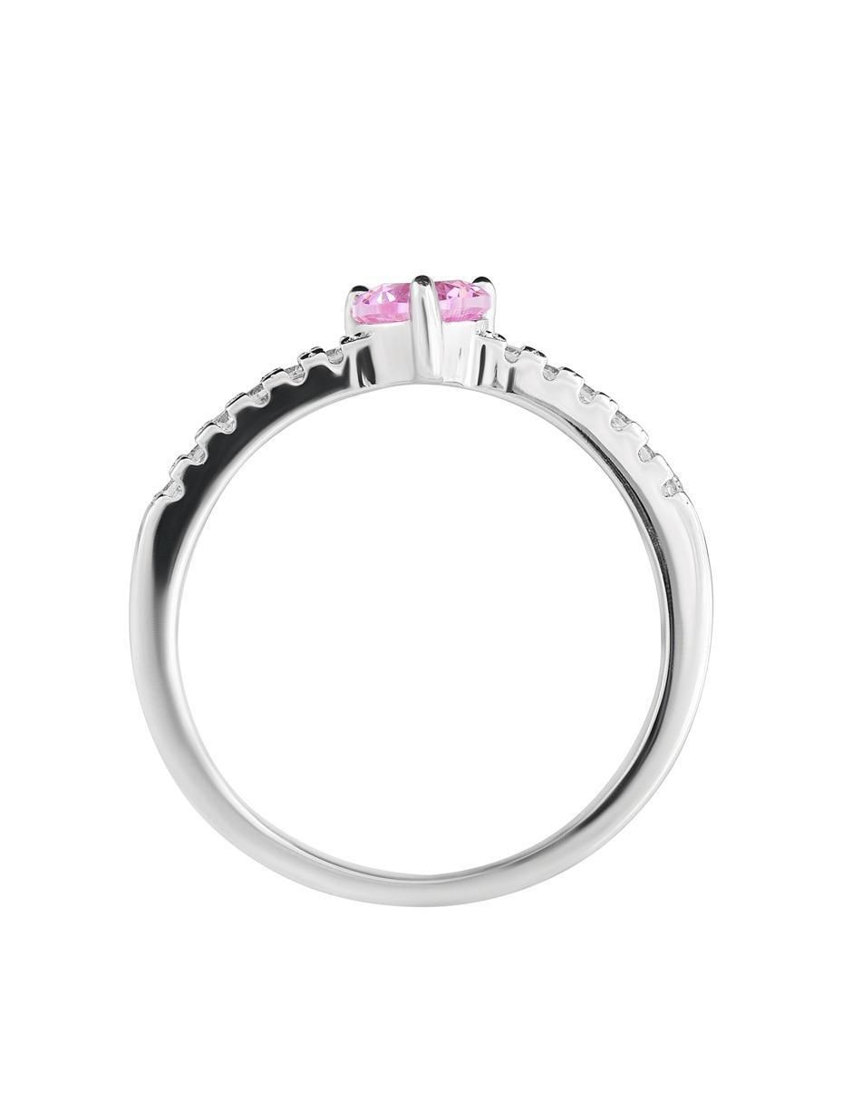 Anillo P 925 de plata zirconia brillante