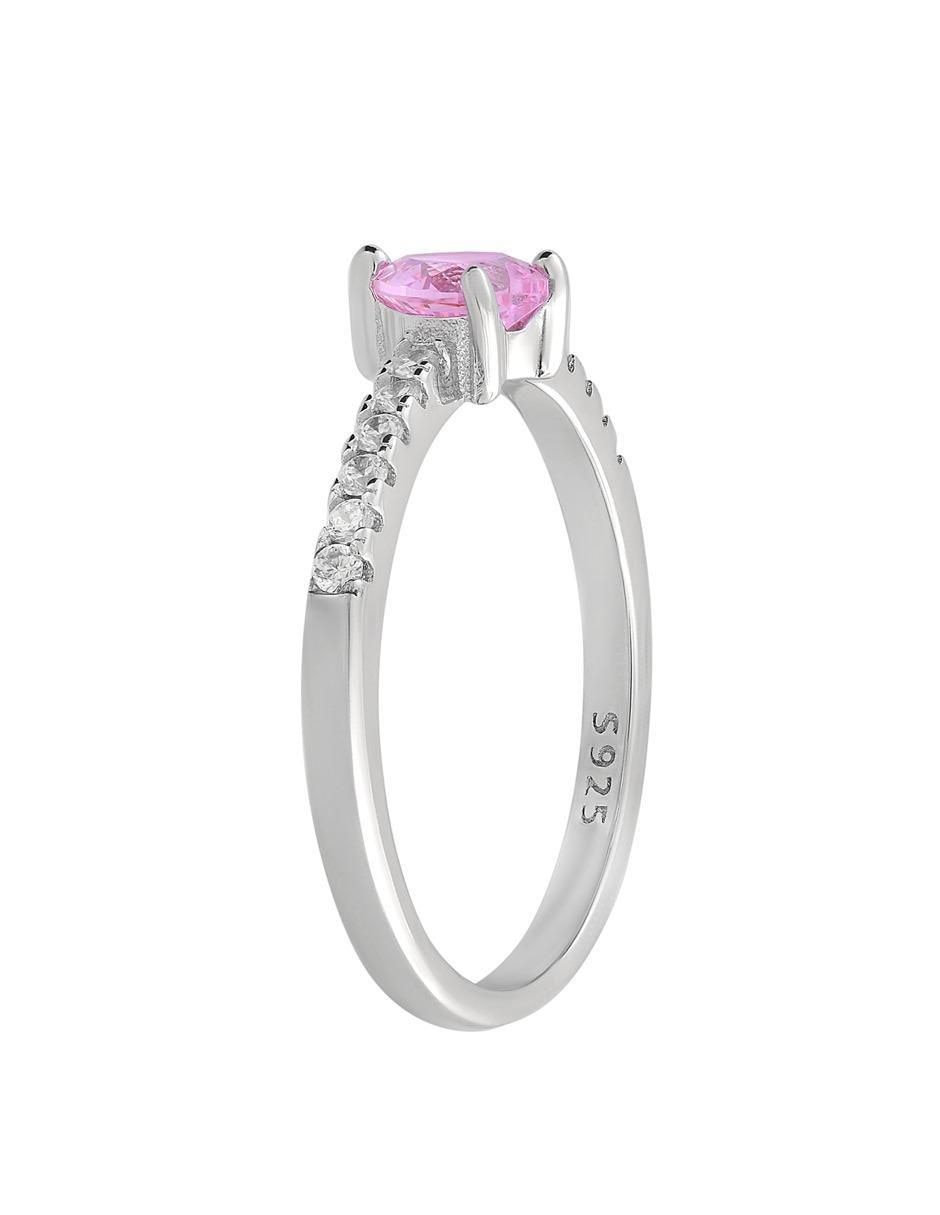 Anillo P 925 de plata zirconia brillante
