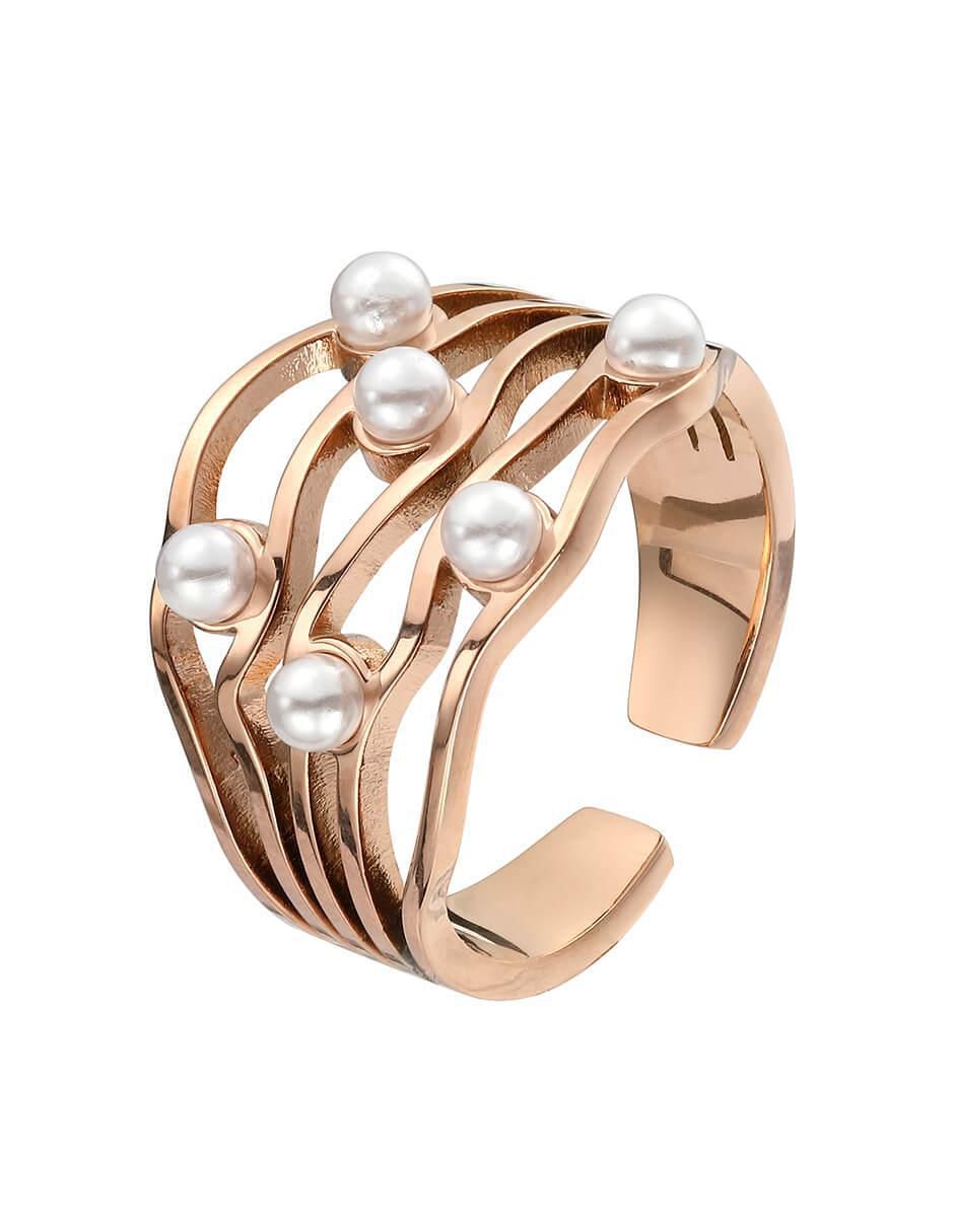 Anillo redondo perla brillante 2