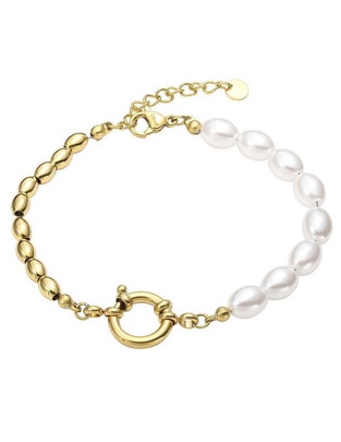 Pulsera con perla acabado liso Pulsera con perla acabado liso