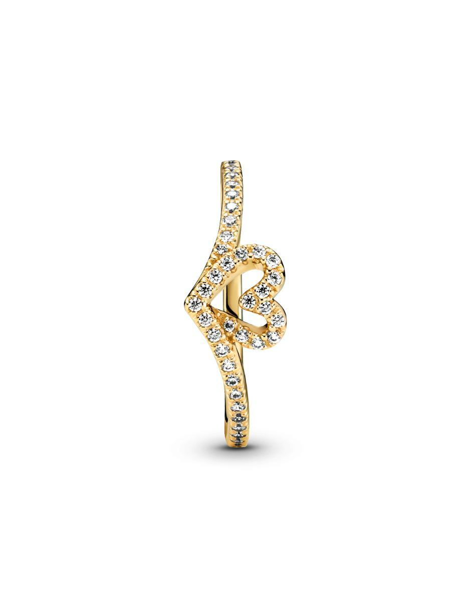 Anillo de corazón Timeless de plata zirconia cúbica brillante 3