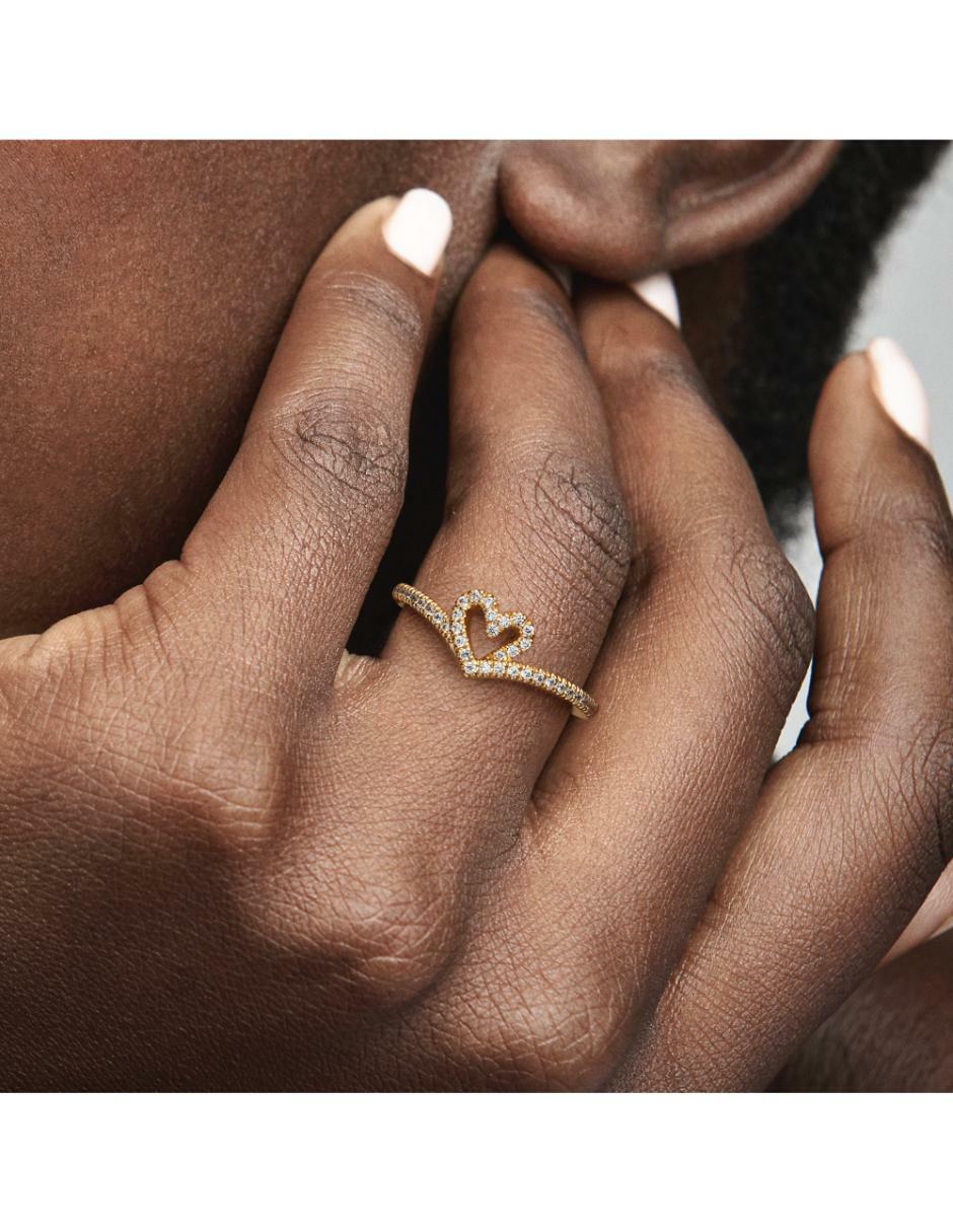 Anillo de corazón Timeless de plata zirconia cúbica brillante 4