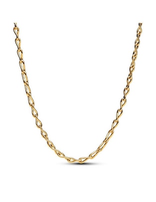 Collar de eslabones de plata con acabado baño de oro P 925