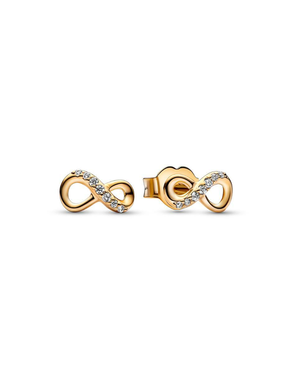 Aretes de infinito Moments de plata P 925 con acabado brillante