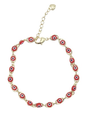 Pulsera de oro laminado 8 K Ojo Turco acabado liso Pulsera de oro laminado 8 K Ojo Turco acabado liso