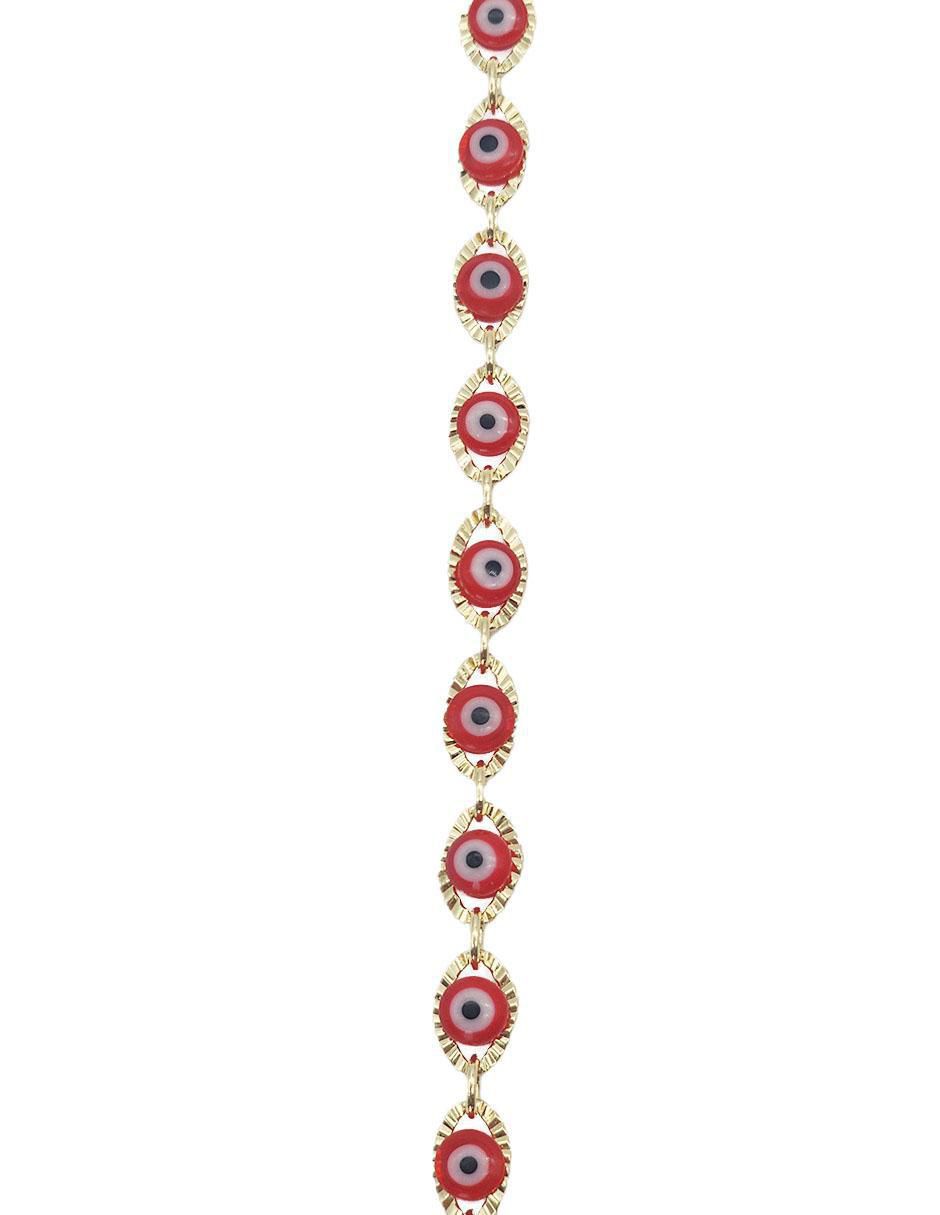 Pulsera de oro laminado 8 K Ojo Turco acabado liso 2