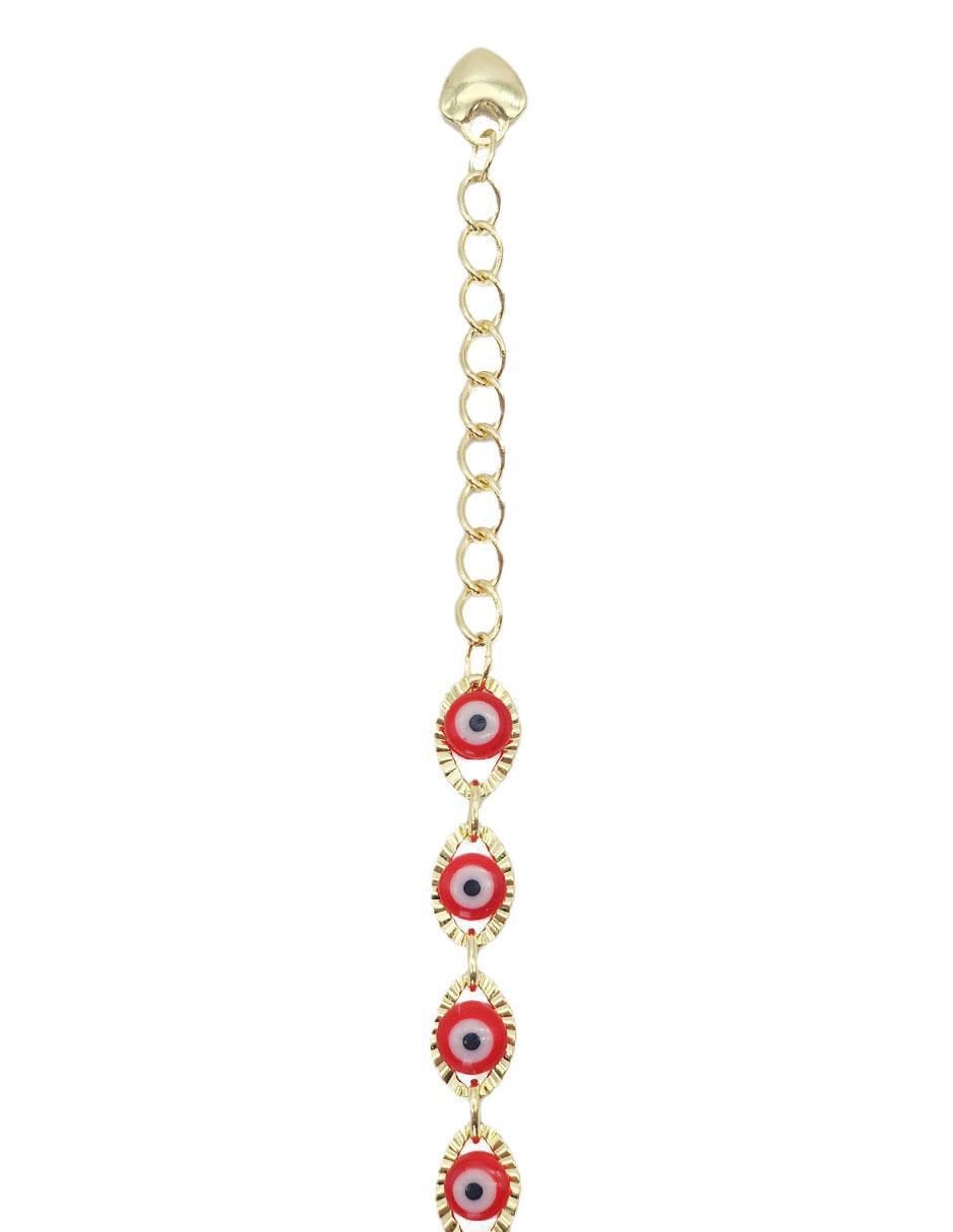 Pulsera de oro laminado 8 K Ojo Turco acabado liso 3