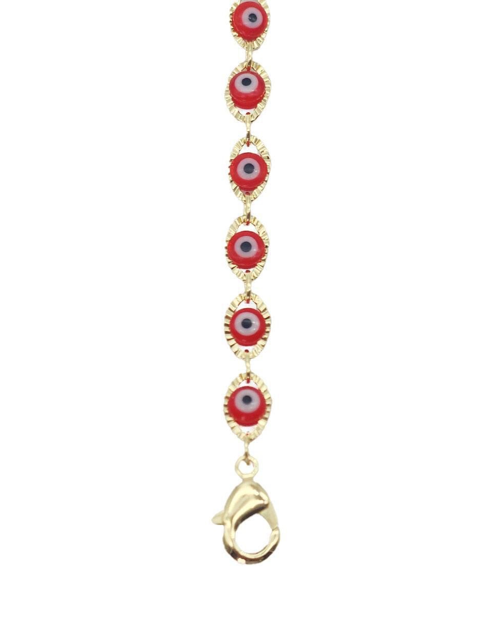 Pulsera de oro laminado 8 K Ojo Turco acabado liso 4