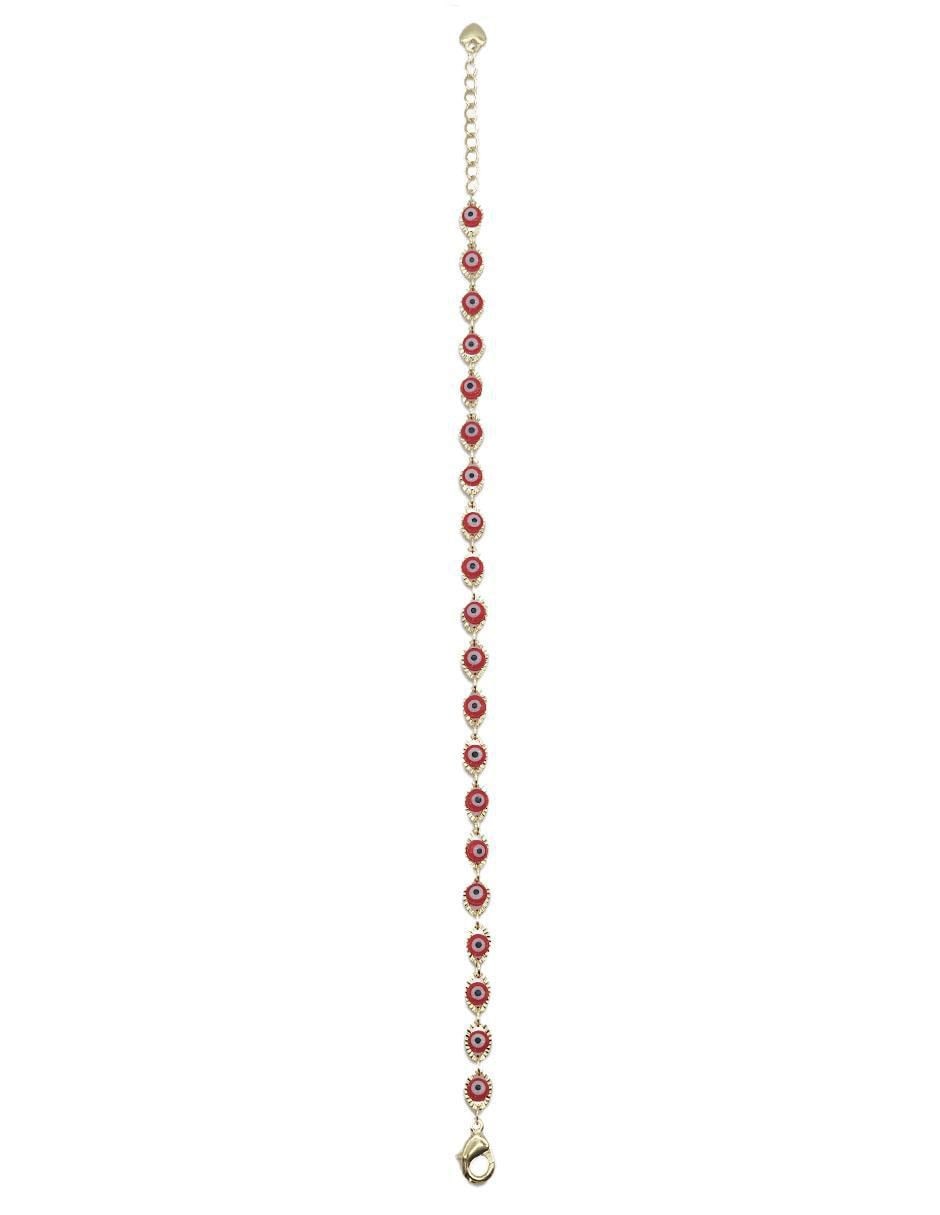 Pulsera de oro laminado 8 K Ojo Turco acabado liso 5