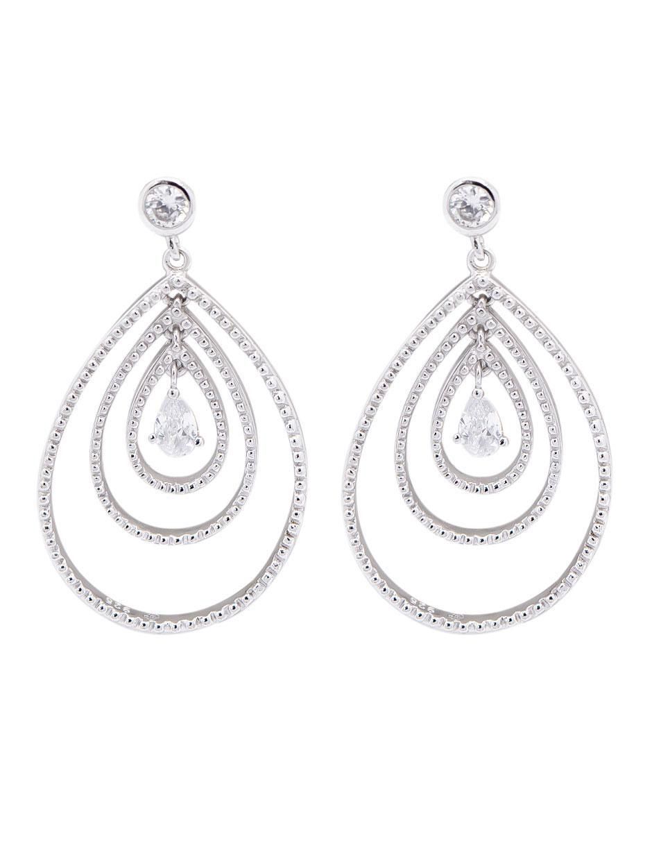 Aretes de plata con acabado pavé 1