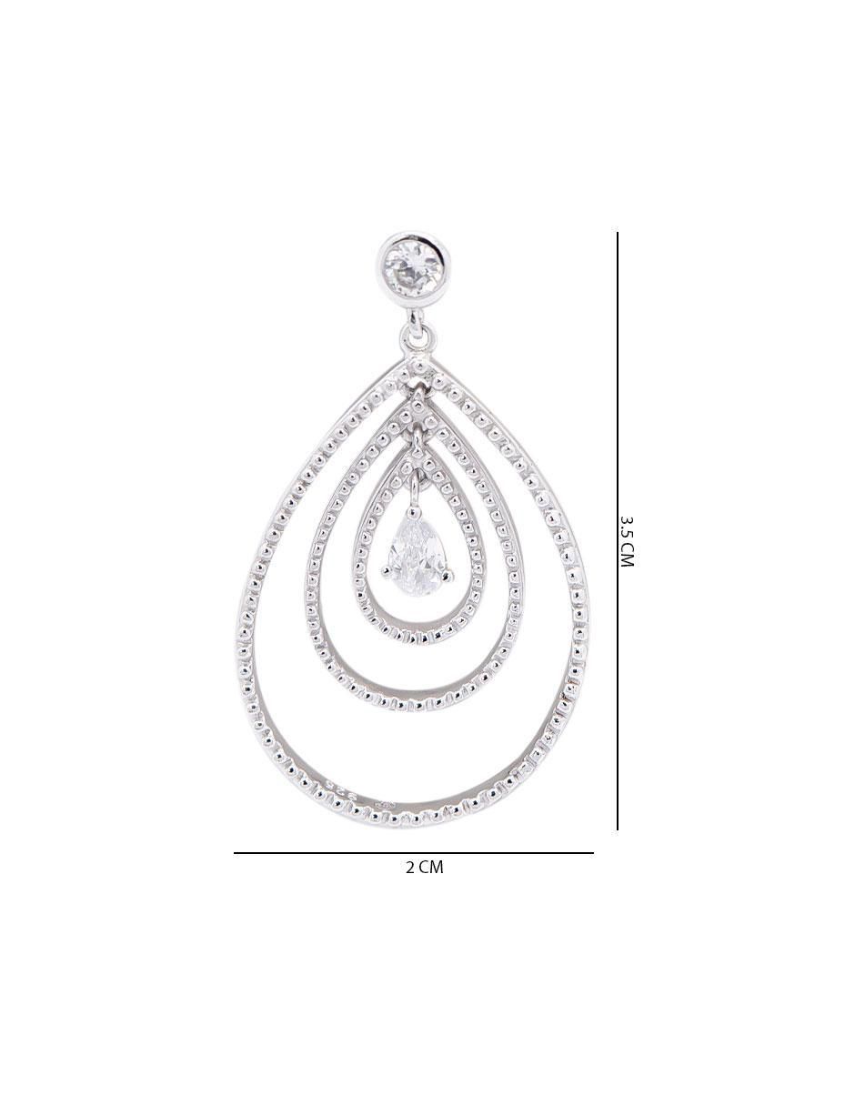 Aretes de plata con acabado pavé 3