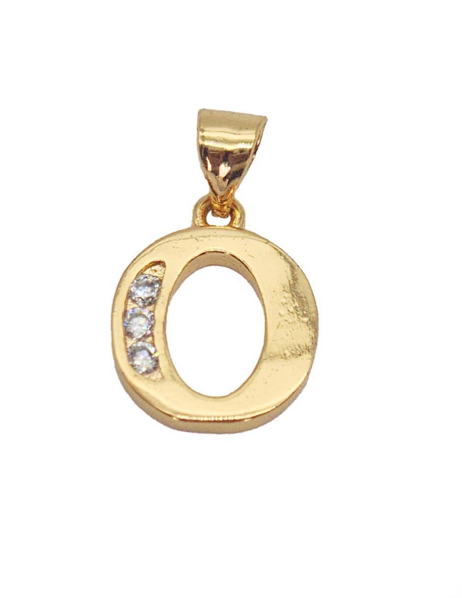 Collar con dije letra o Letras de oro laminado 10 K 5