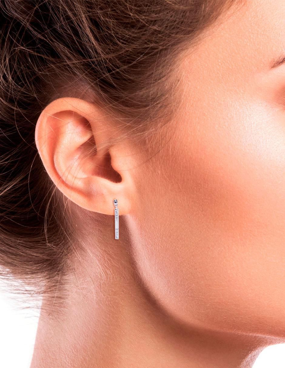 Aretes de plata con acabado pavé 2