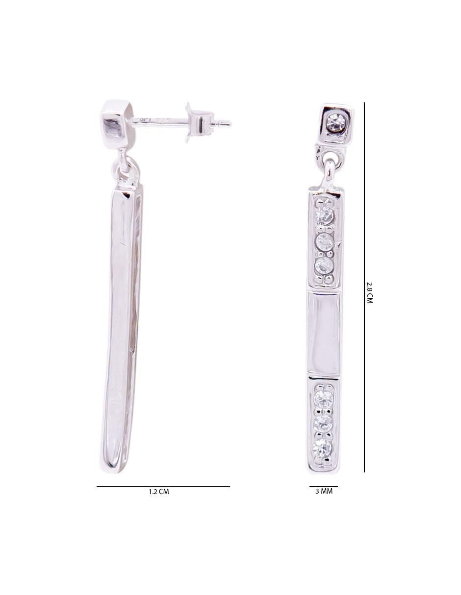 Aretes de plata con acabado pavé 3