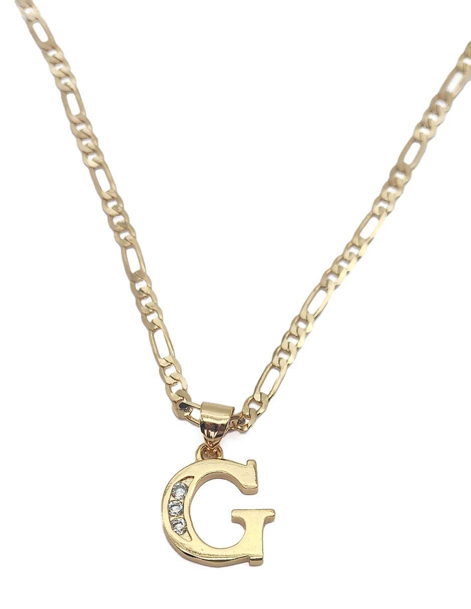 Collar con dije letra d Letras de oro laminado 10 K 3