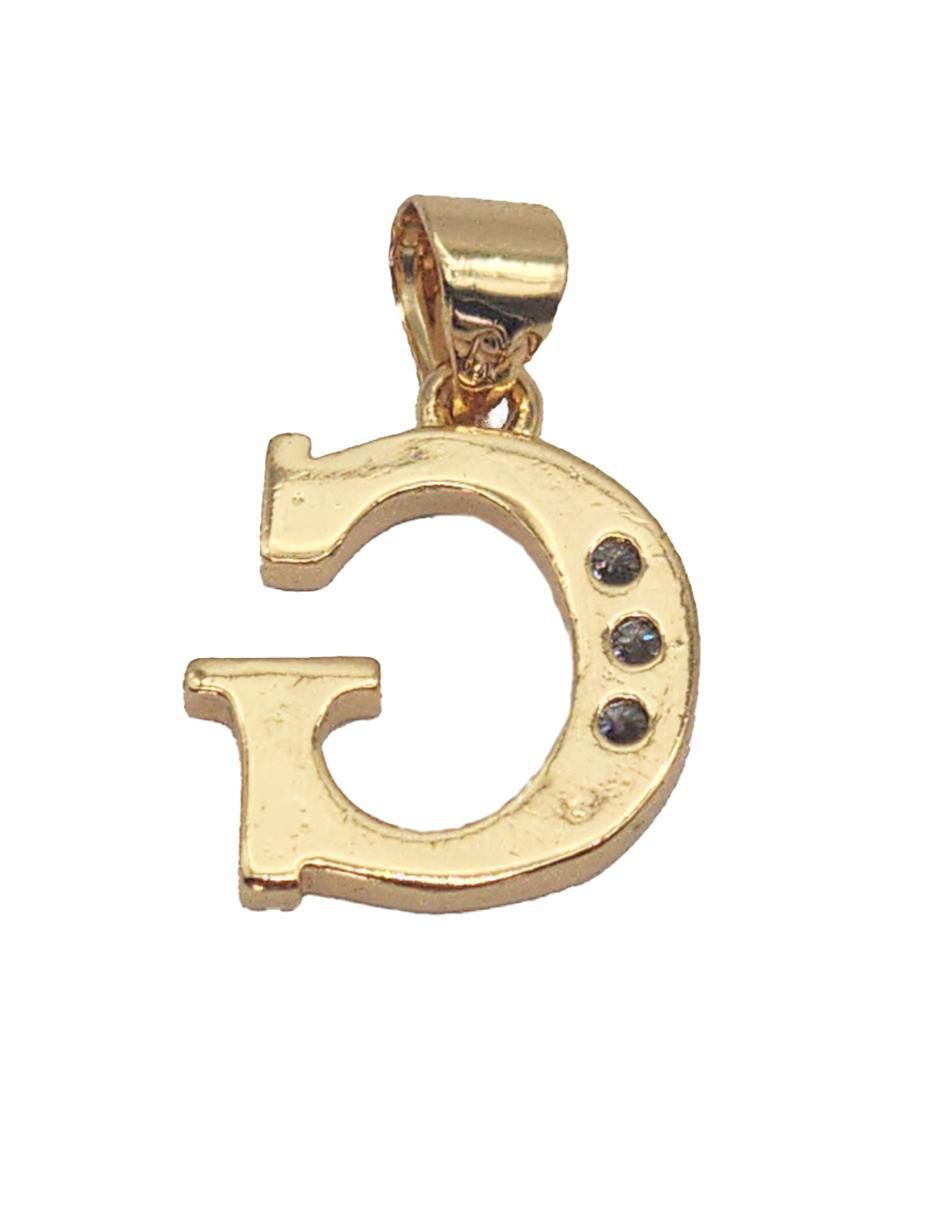 Collar con dije letra d Letras de oro laminado 10 K 6
