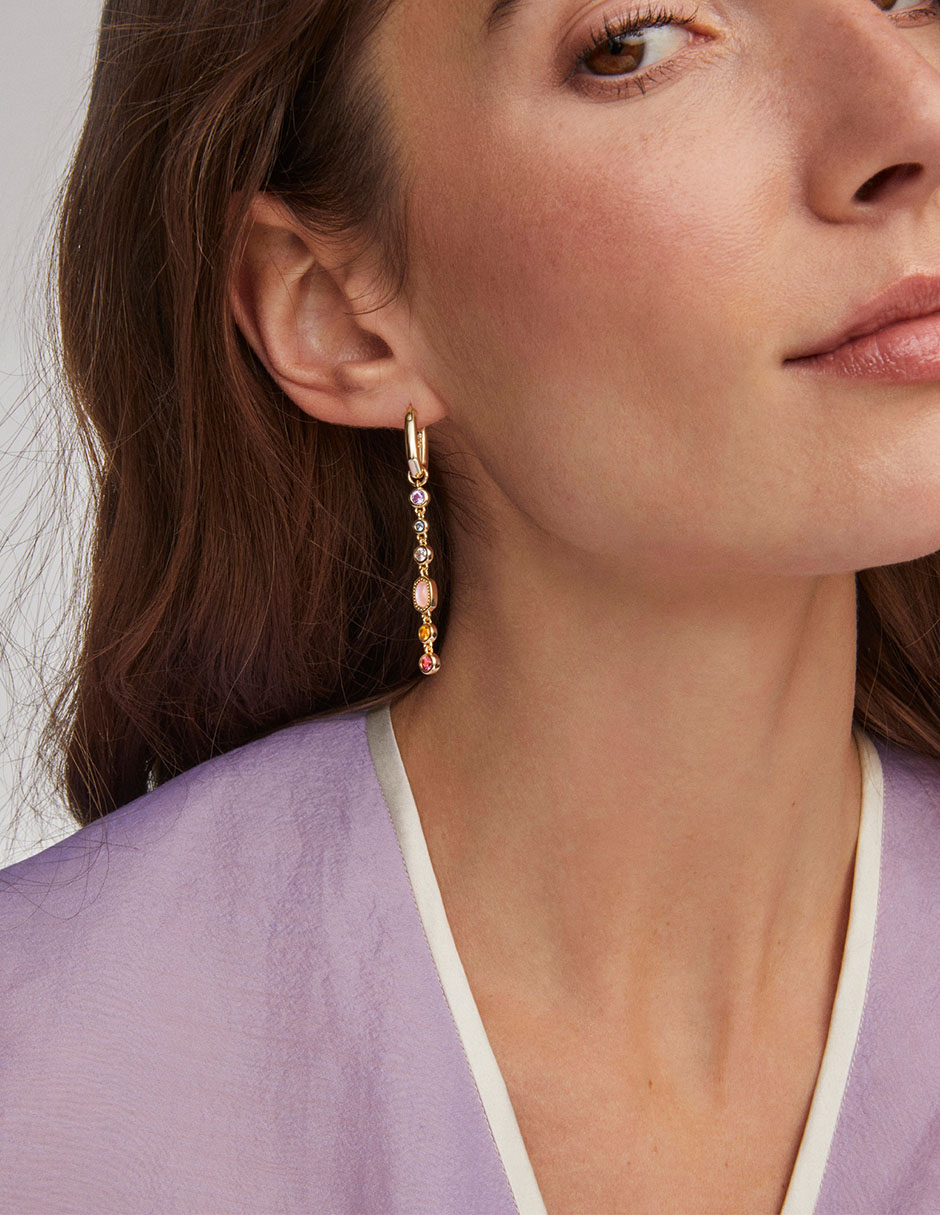 Aretes con acabado brillante madre perla