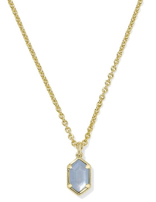 Collar Kendra Scott Hallie de baño de oro 14 K