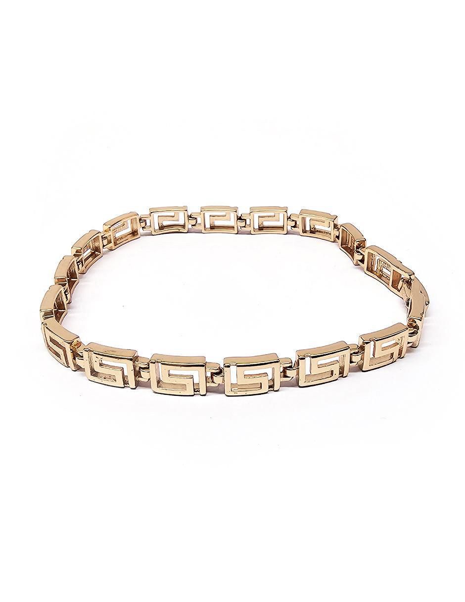 Pulsera de oro laminado 10 K Grecas acabado brillante Pulsera de oro laminado 10 K Grecas acabado brillante