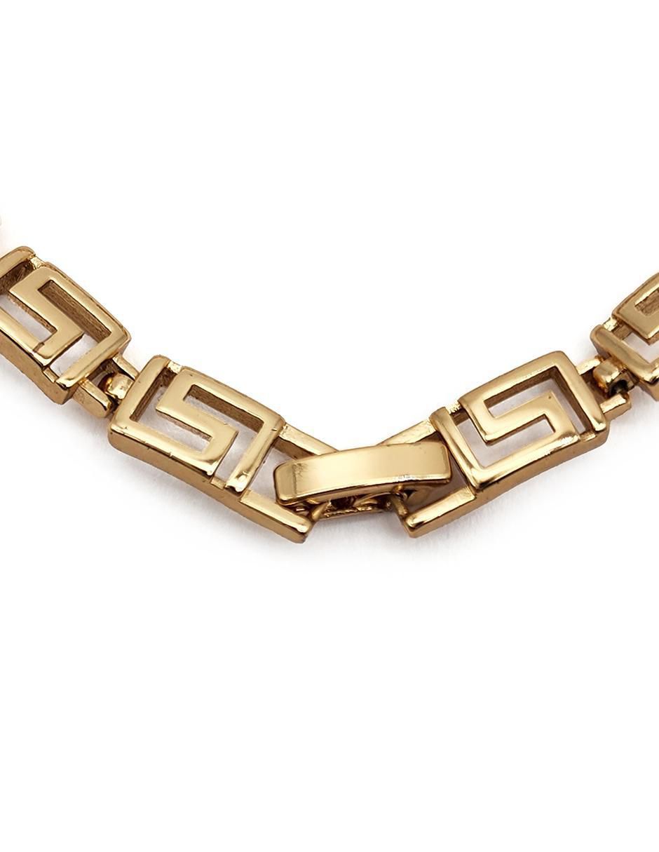 Pulsera de oro laminado 10 K Grecas acabado brillante 2