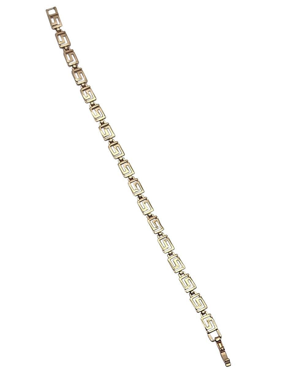 Pulsera de oro laminado 10 K Grecas acabado brillante 5