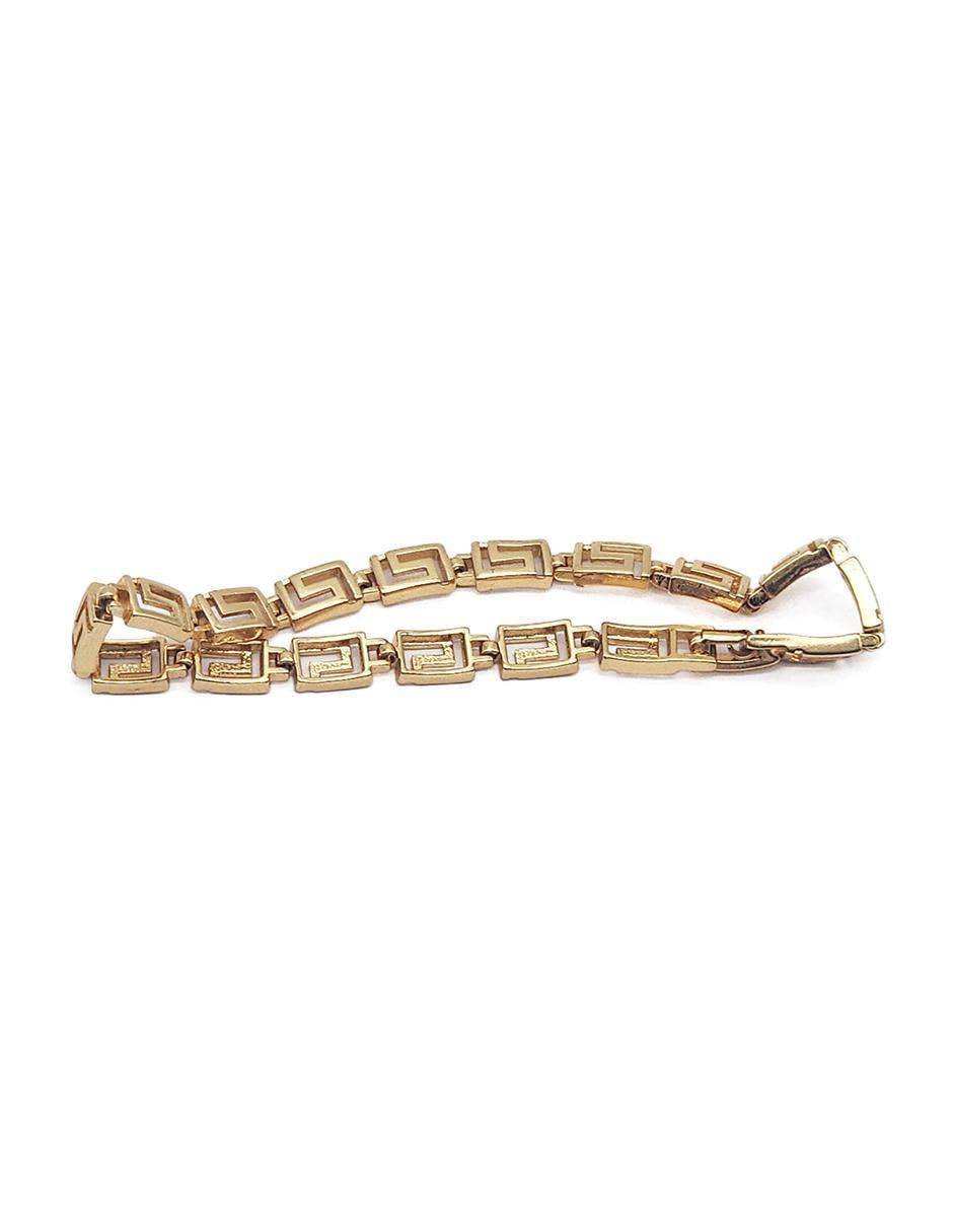 Pulsera de oro laminado 10 K Grecas acabado brillante 6