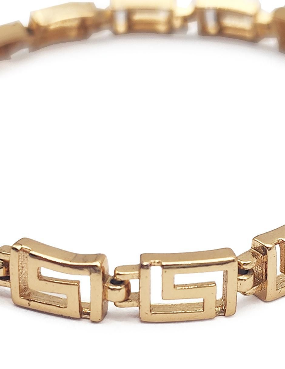 Pulsera de oro laminado 10 K Grecas acabado brillante 7