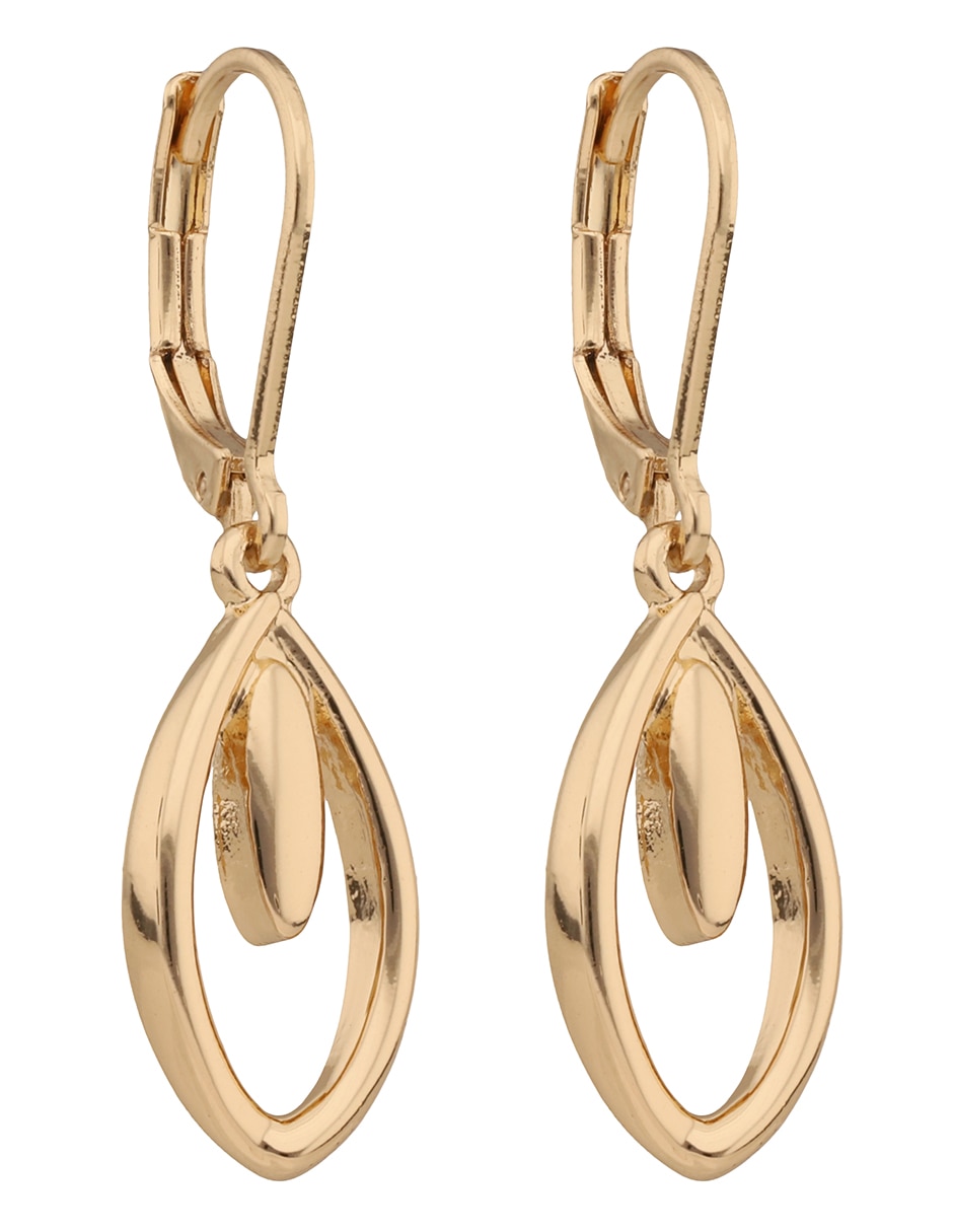 Aretes ovalados con acabado brillante 2
