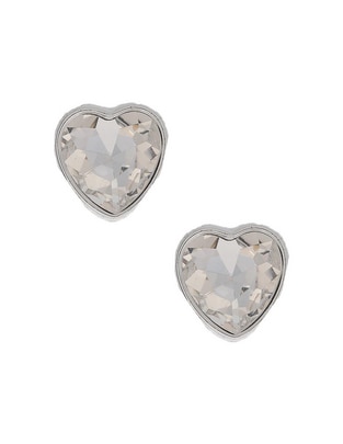 Aretes de corazón con acabado pavé 1