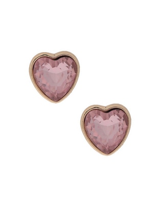 Broqueles de corazón con acabado lustre resina
