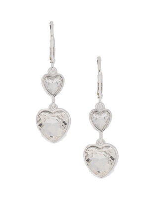 Broqueles de corazón con acabado lustre resina