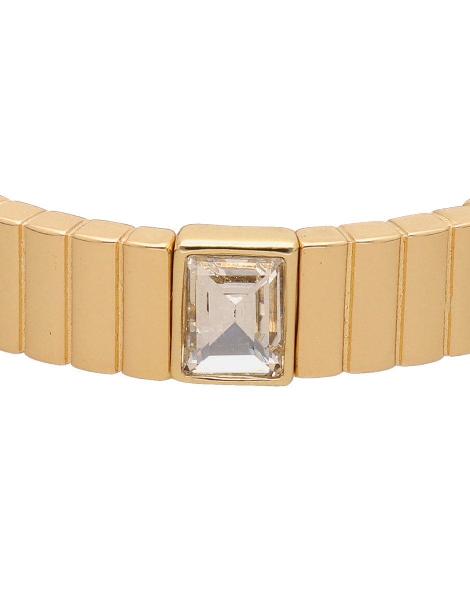 Pulsera con cristal Gold Bar Social con acabado brillante 2