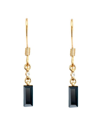 Aretes rectangulares con acabado brillante cristal Aretes rectangulares con acabado brillante cristal