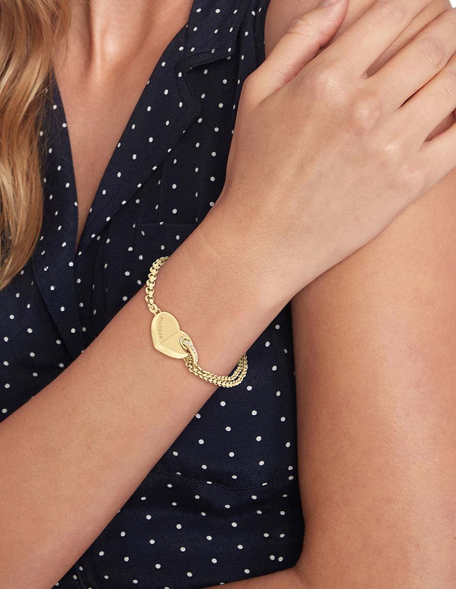 Brazalete Bold Hearts acabado brillante 2