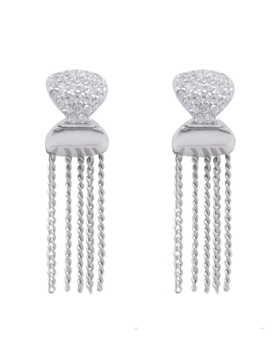 Aretes redondos de plata con acabado brillante
