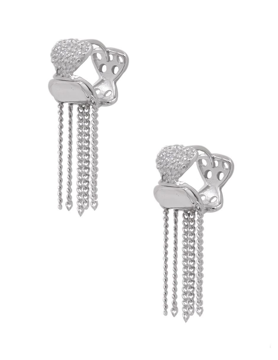 Aretes redondos de plata con acabado brillante 2