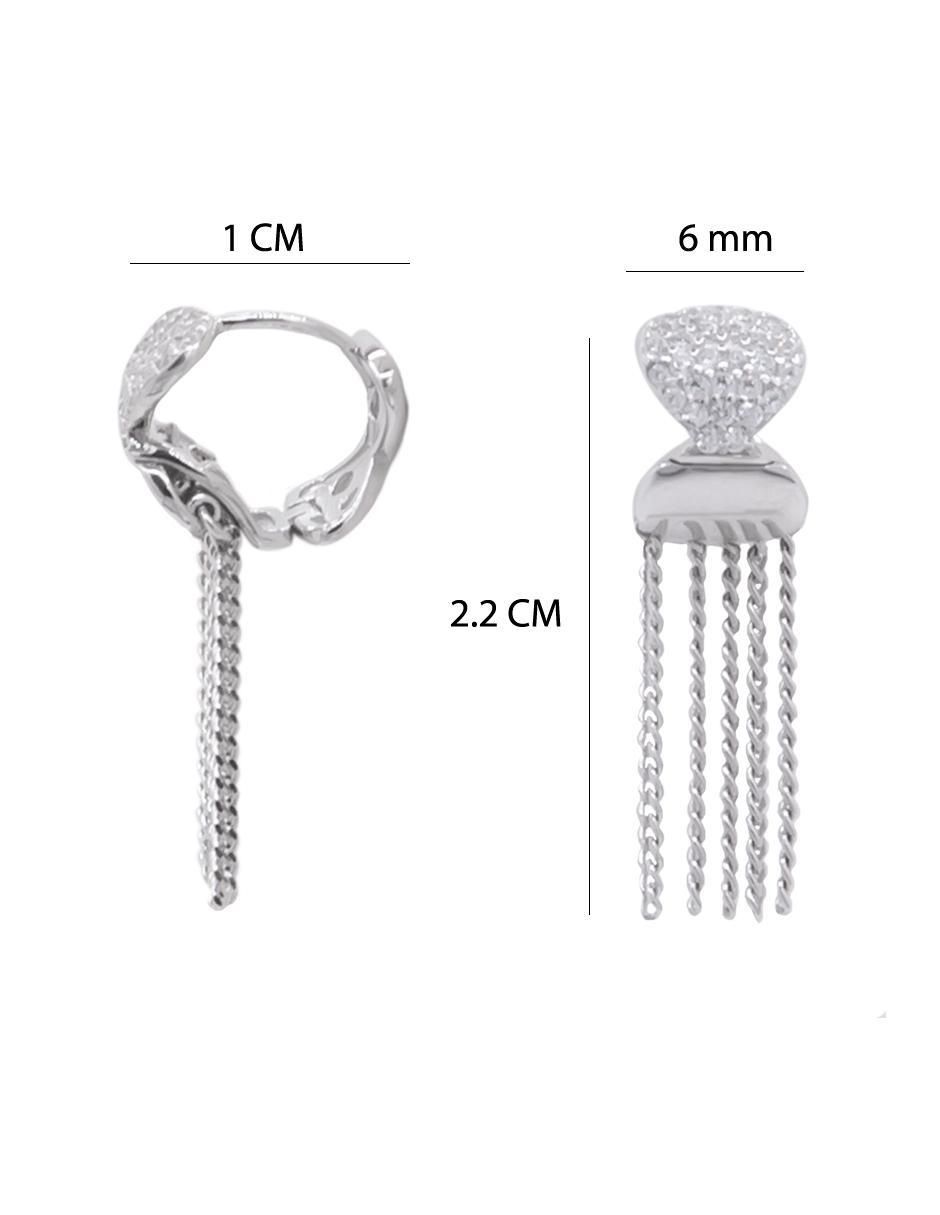 Aretes redondos de plata con acabado brillante 5