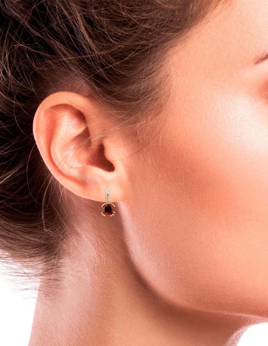 Aretes circulares con acabado pavé