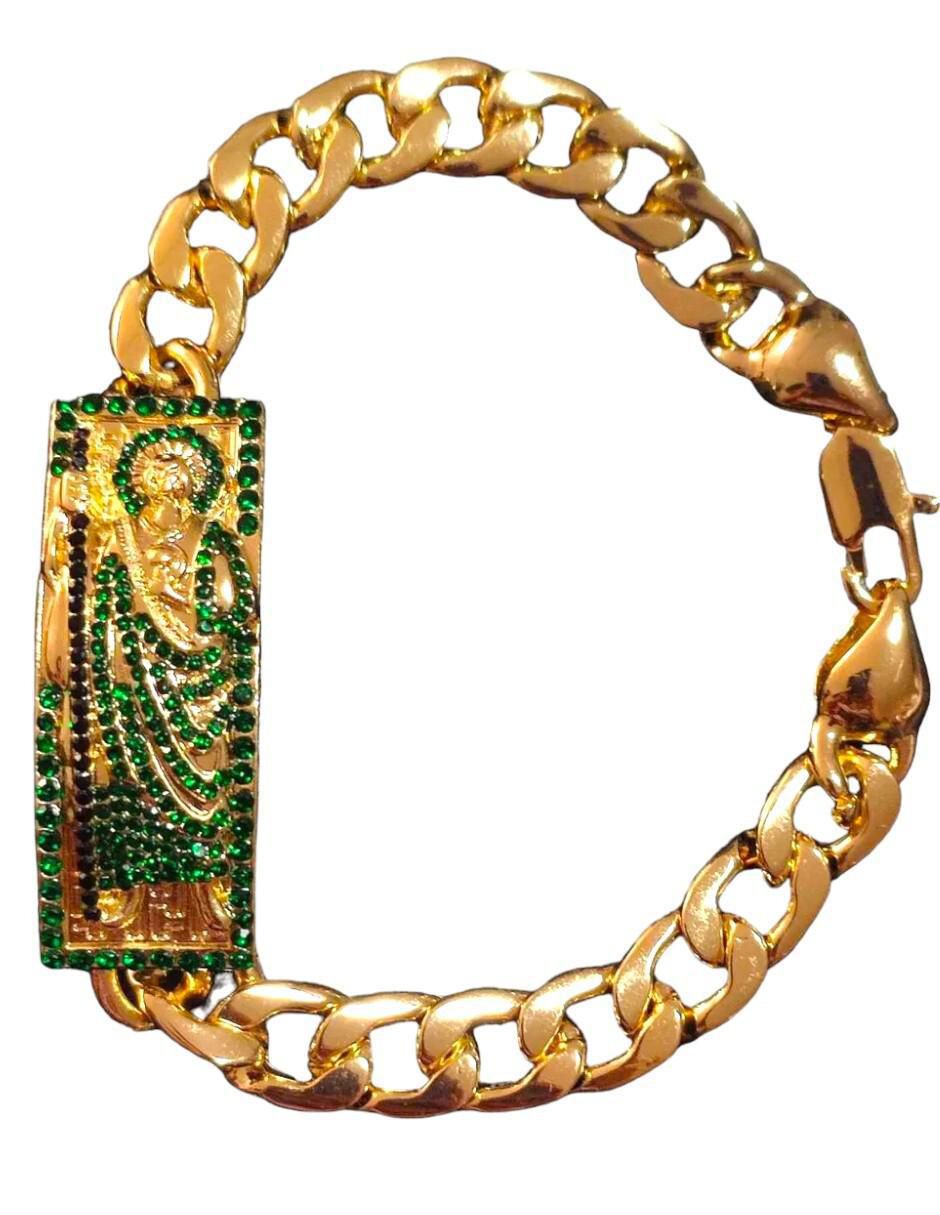 Brazalete con zirconia cúbica acabado chapa de oro Brazalete con zirconia cúbica acabado chapa de oro