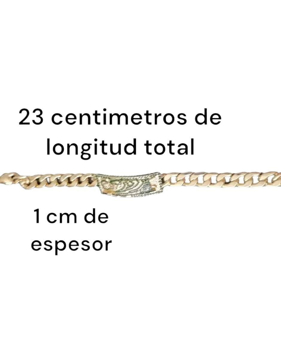 Brazalete con zirconia cúbica acabado chapa de oro 5