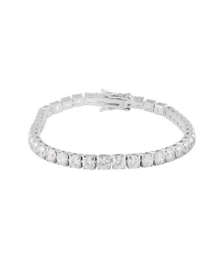 Brazalete de plata con zirconia P 925 acabado liso Brazalete de plata con zirconia P 925 acabado liso