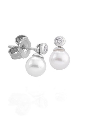 Broqueles de esfera de plata P 925 con acabado lustre perla 1
